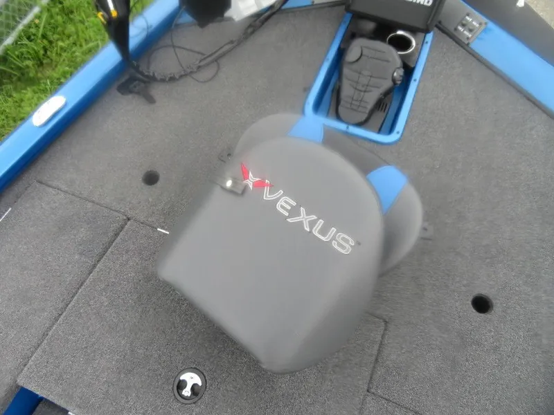 Slide: The Image of 2023 Vexus AVX 181 boat interior with branded seat and foot pedal. - 13