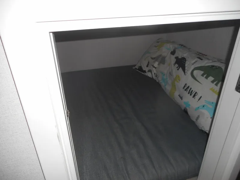 Slide: The Image of Bunk bed with dinosaur-themed bedding in Adonia Pace Share #8, 2021 model. - 10