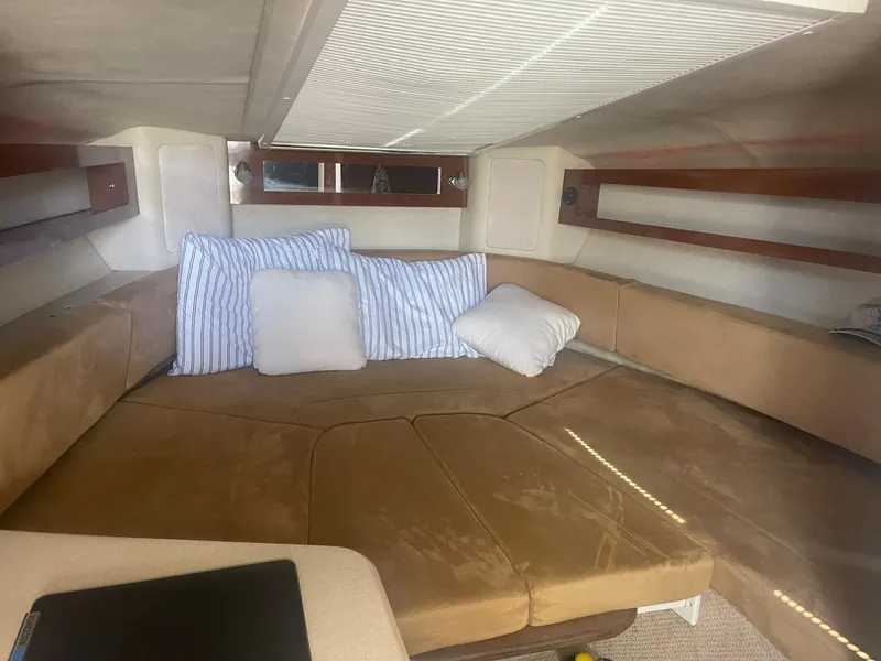 Slide: The Image of Interior of 2011 Sea Ray Sundancer 280 with cozy cushions. - 47