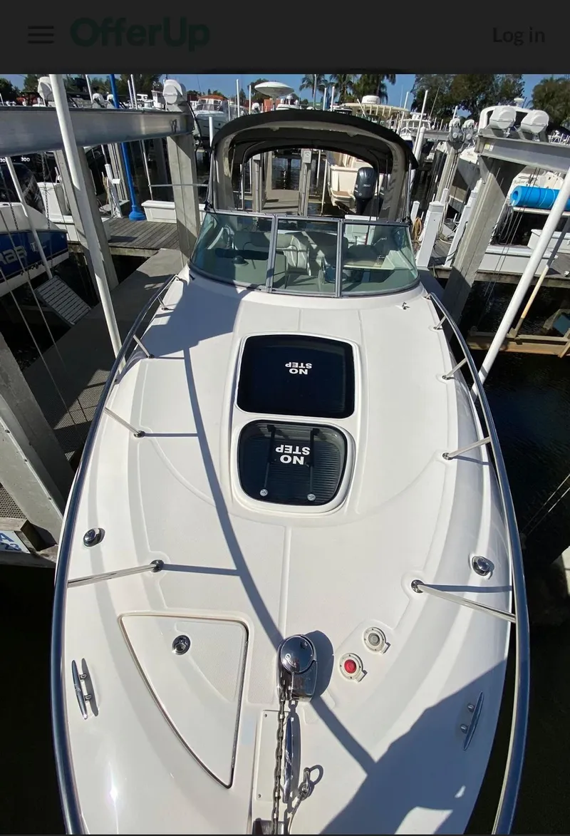 Slide: The Image of 2011 Sea Ray Sundancer 280 boat docked at marina. - 6