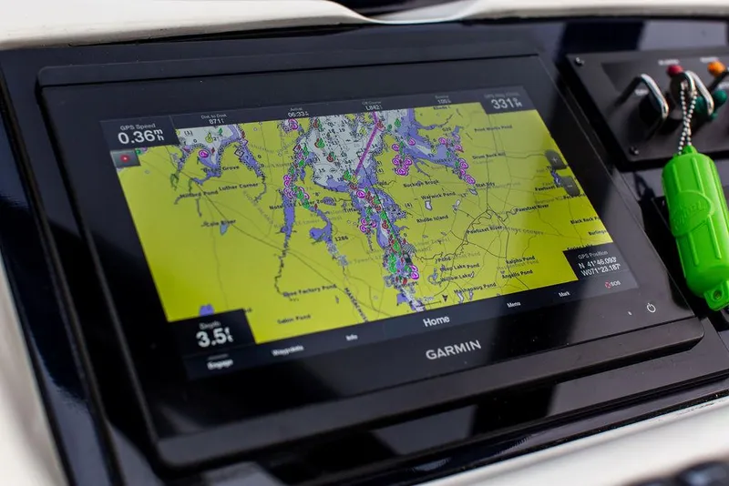 Slide: The Image of Garmin navigation system on 1999 Sunseeker Camargue yacht with $250k in upgrades. - 36