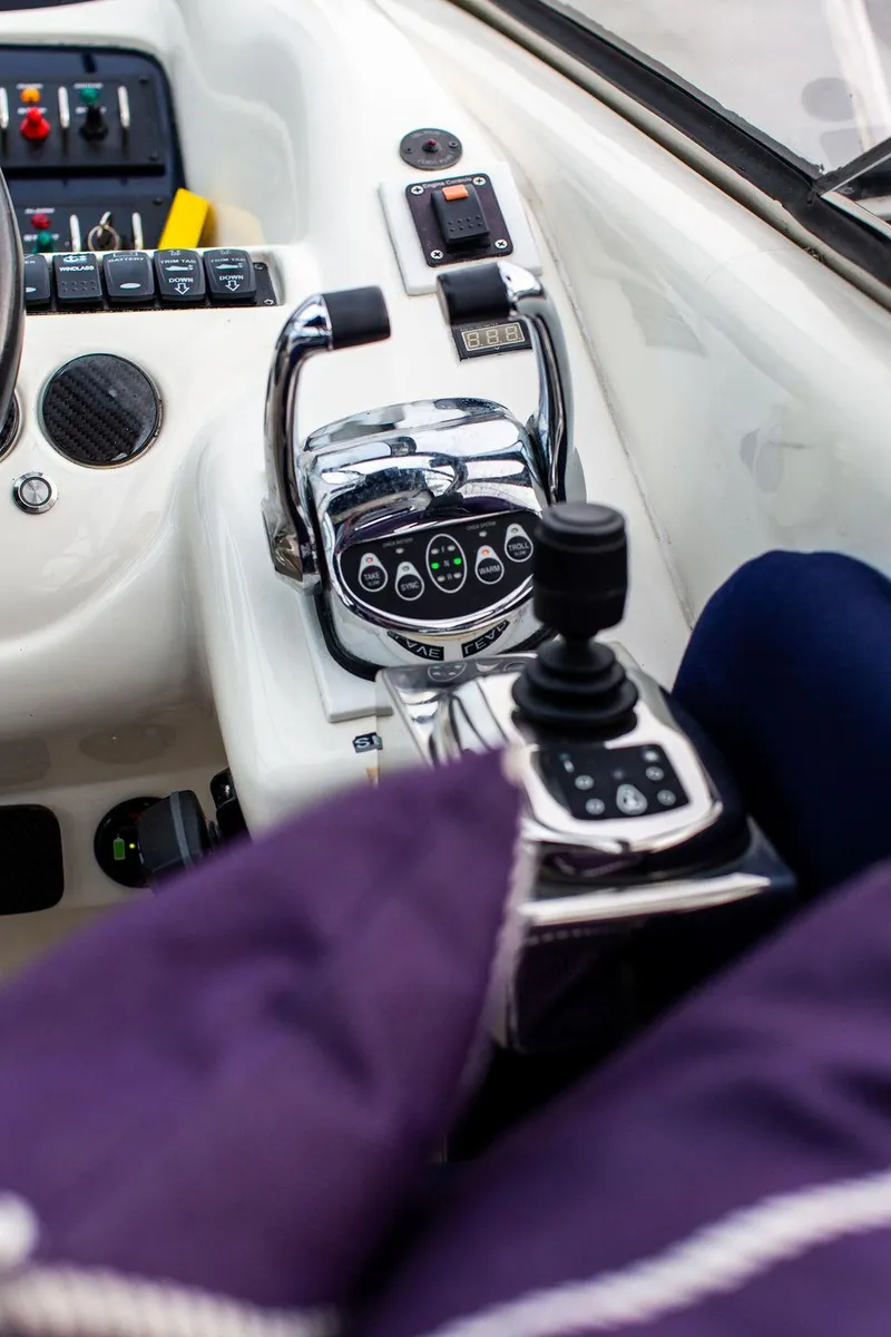 Slide: The Image of Control panel of a 1999 Sunseeker Camargue yacht with $250k in upgrades. - 38