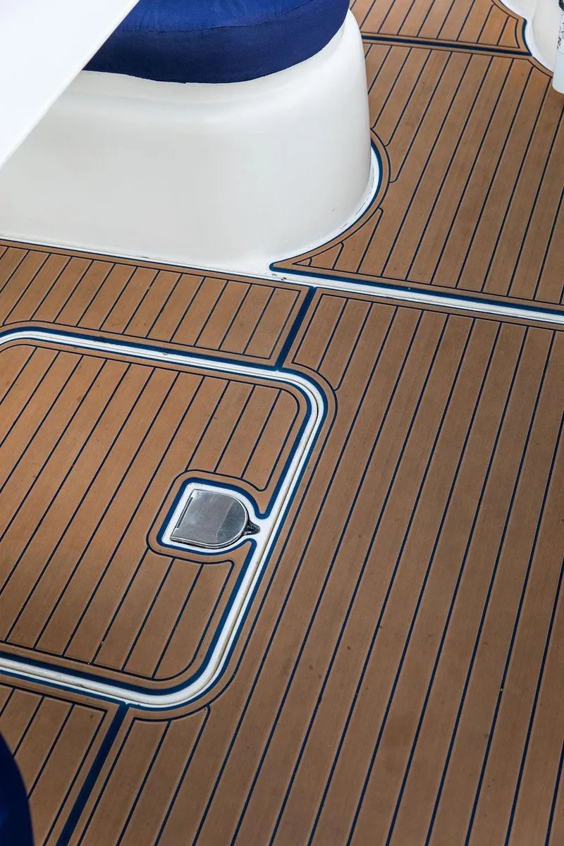Slide: The Image of Sunseeker Camargue 1999 yacht deck with $250k in upgrades. - 49