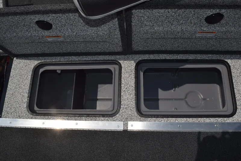 Slide: The Image of 2022 Polar Kraft Bass TX 195 Pro storage compartments. - 21