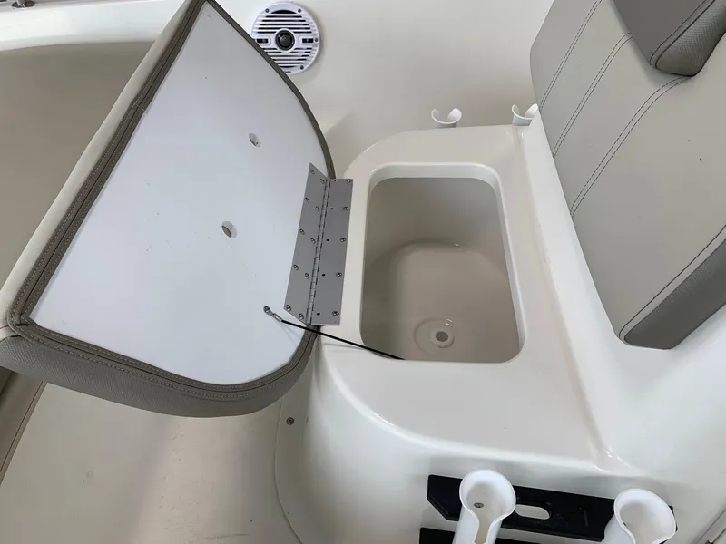 Slide: The Image of Open storage compartment on a 2024 Key West 1720 Sportsman boat. - 5