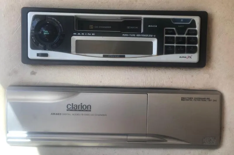 Slide: The Image of Marine audio system components for a 2001 Sea Ray 280 boat. - 7