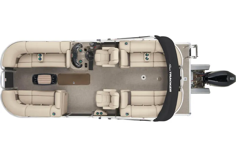 Slide: The Image of 2023 Sun Tracker Party Barge 22 XP3 pontoon boat interior layout. - 7