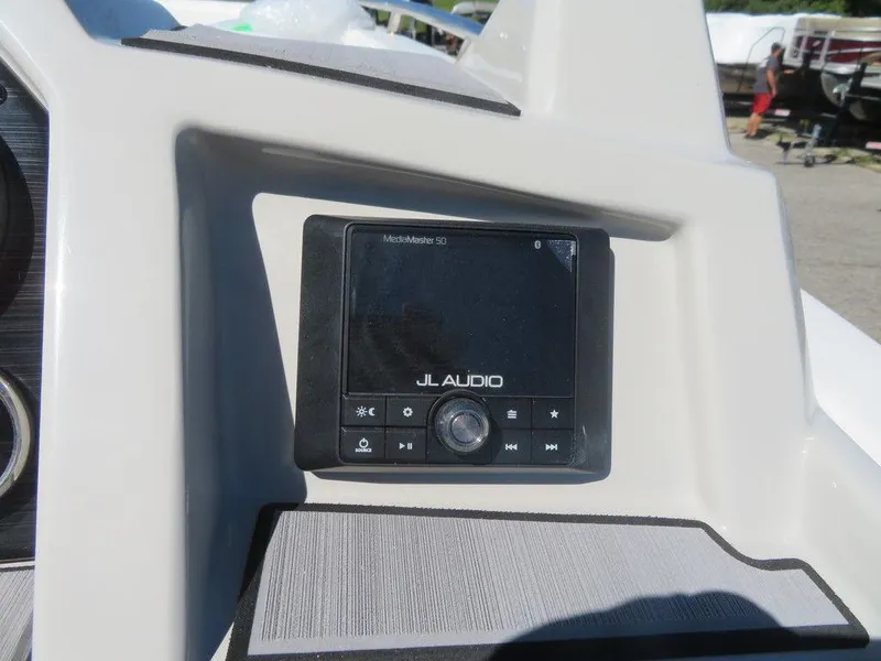 Slide: The Image of 2023 Starcraft SVX OB 211 OB boat with JL Audio system. - 6