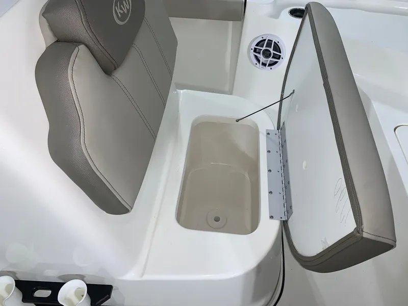 Slide: The Image of 2024 Key West 188 Bay Reef boat seat with storage compartment. - 7