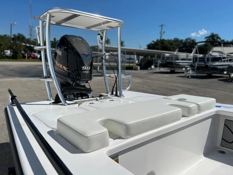 Slide: The Image of 2022 Xplor X7 boat console with steering wheel and controls. - 4