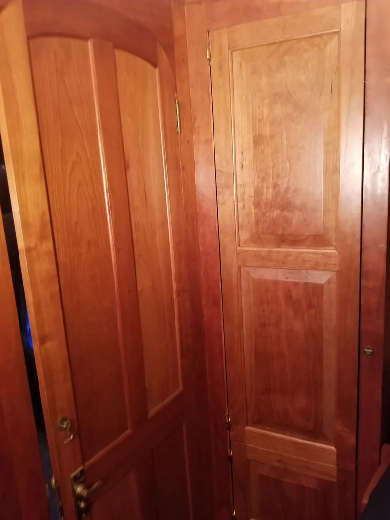 Slide: The Image of Wooden interior doors on a 1981 Southern Cross 39' boat. - 17