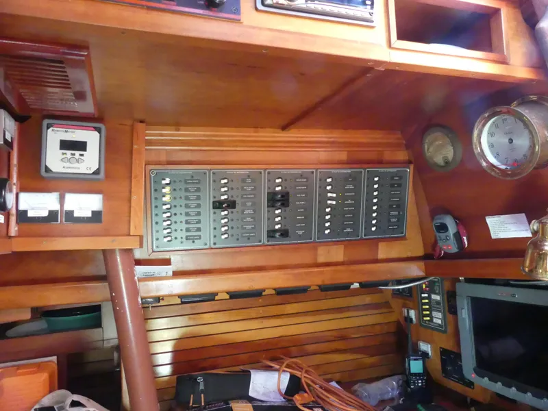 Slide: The Image of Electrical panel inside a 1981 Southern Cross 39' sailboat cabin. - 22