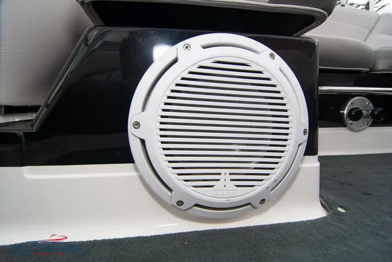 Slide: The Image of Close-up of a speaker in a 2005 MasterCraft X45 boat interior. - 18