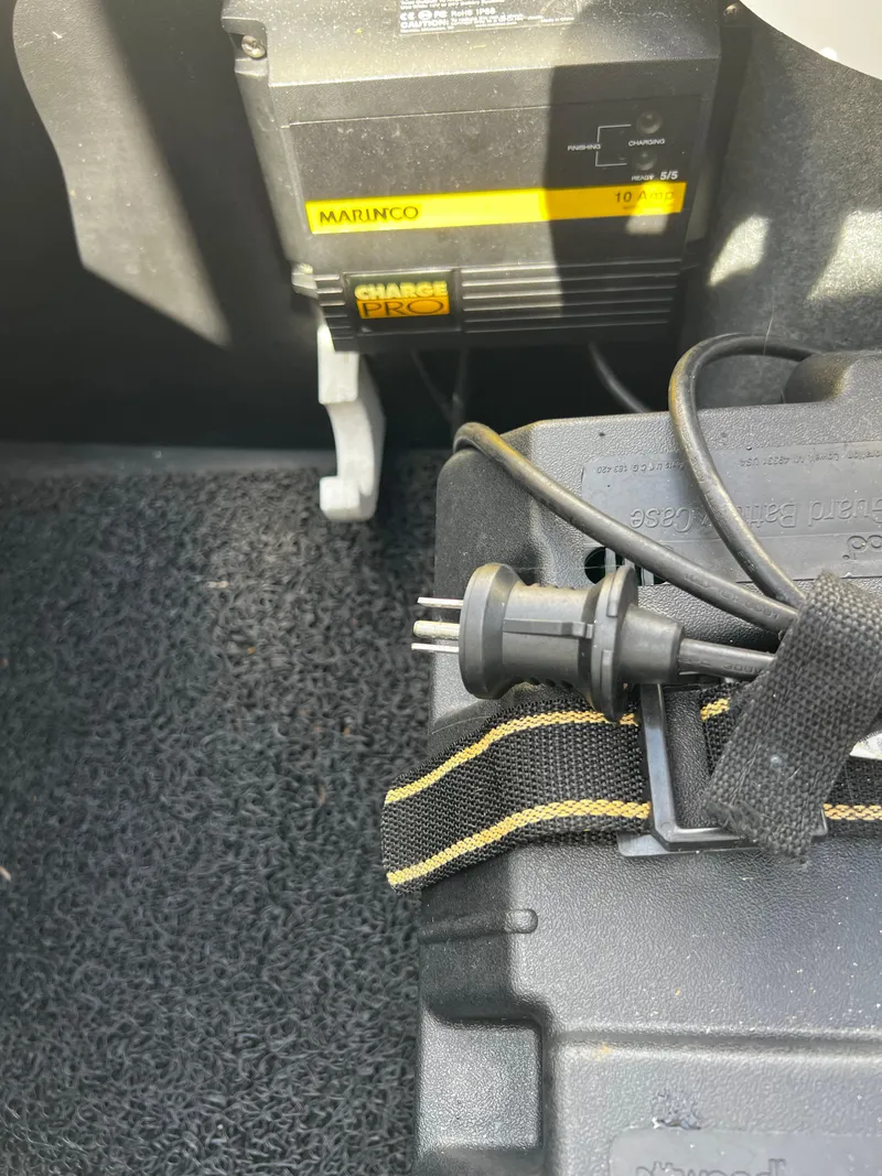 Slide: The Image of Marinco Charge Pro 10 Amp battery charger in a 2014 MasterCraft X-55 boat. - 45