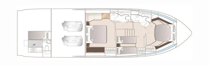 Slide: The Image of Manufacturer Provided Image: Princess V60 Lower Deck Layout Plan - 32