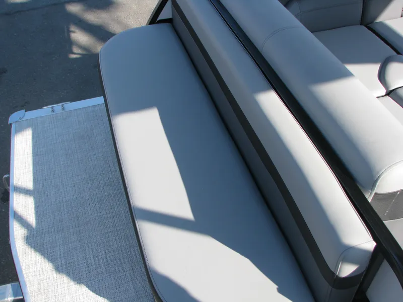 Slide: The Image of 2023 Berkshire 22CL2 CTS boat seating area with grey upholstery. - 6