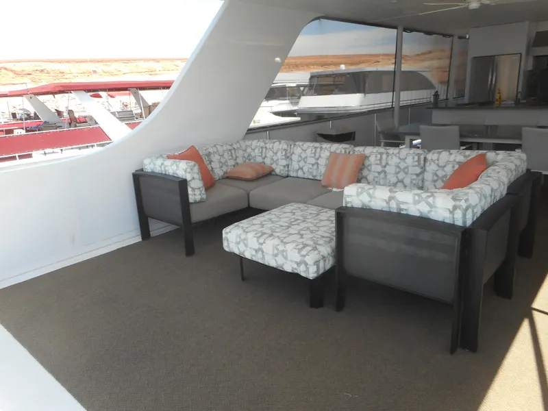 Slide: The Image of Luxurious outdoor seating on Adonia Obsession Trip #12 houseboat, 2021 model. - 10