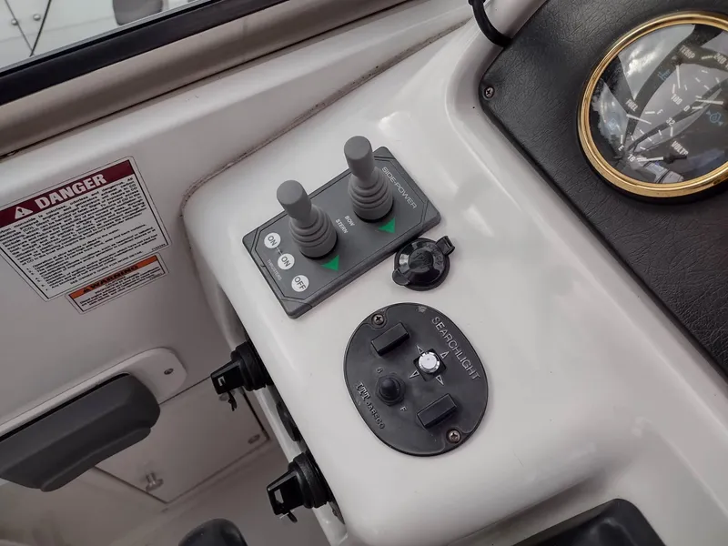 Slide: The Image of Control panel of a 1999 Carver 530 Voyager Pilothouse boat. - 7