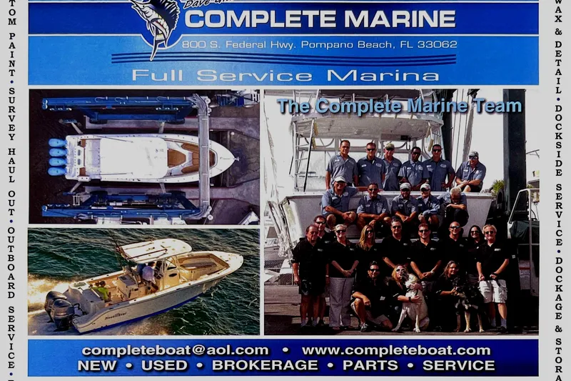 Slide: The Image of Complete Marine Full Service Marina, Pompano Beach, FL - New, Used, Brokerage, Parts, Service. - 7