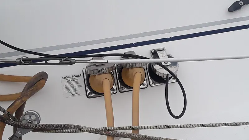 Slide: The Image of Electrical hook up plus Cable TV connection - 8