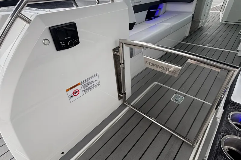 Slide: The Image of 2022 Formula 380 Super Sport Crossover OB interior with sleek design and modern features. - 54