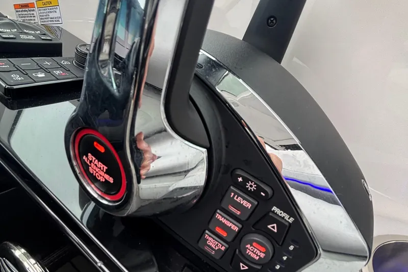 Slide: The Image of Control panel of 2022 Formula 380 Super Sport Crossover OB boat. - 76