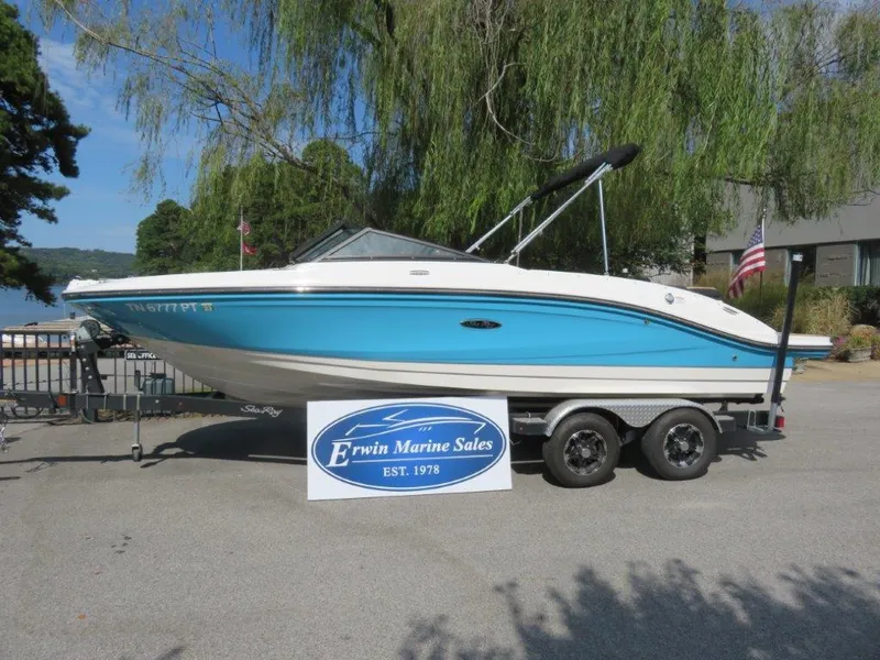 The Image of 2022 Sea Ray 21 SPX boat on trailer at Erwin Marine Sales. - 0
