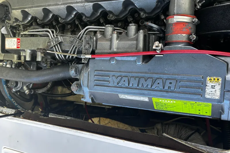 Slide: The Image of Yanmar engine in a 2000 Albin 28 Tournament Express boat. - 17