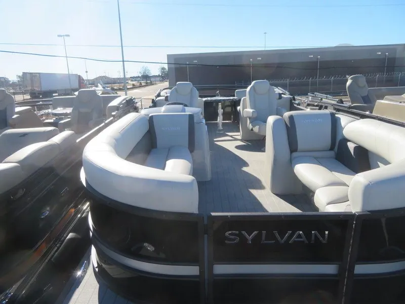 Slide: The Image of 2023 Sylvan Mirage X5 pontoon boat with spacious seating. - 2