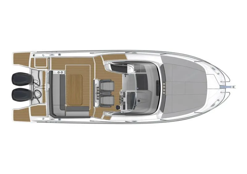Slide: The Image of Top view of 2025 Jeanneau Leader 9.0 WA S2 boat layout. - 16