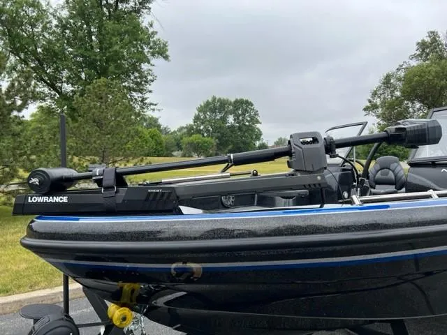 Slide: The Image of 2023 Nitro ZV21 Pro boat with Lowrance equipment on a trailer. - 7