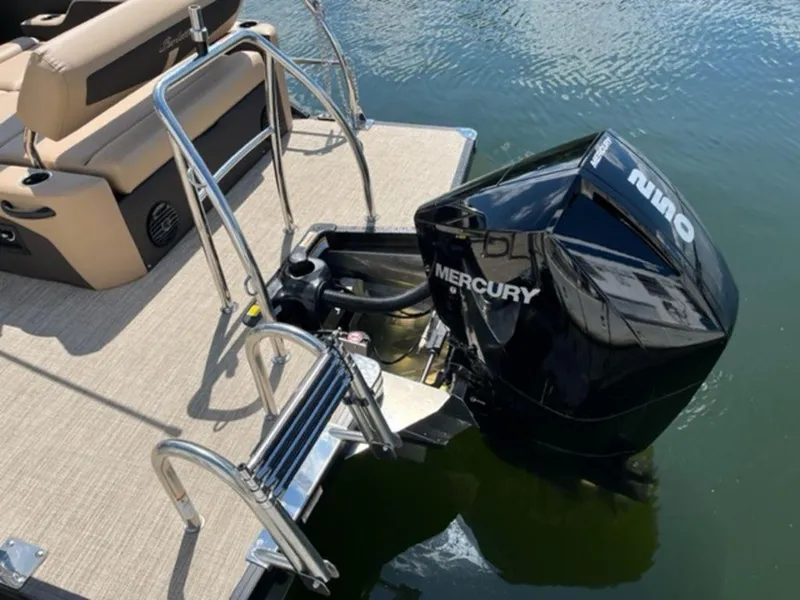 Slide: The Image of 2023 Barletta Cabrio 24 UE pontoon boat with Mercury outboard motor. - 38