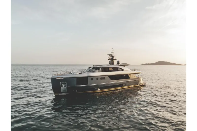 Slide: The Image of 2023 Azimut Magellano 30M yacht cruising at sunset. - 29