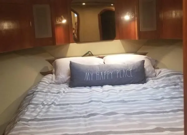 Slide: The Image of Bedroom in 2005 Rampage 45 Convertible with 'My Happy Place' pillow. - 5