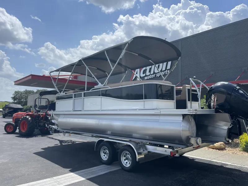 Slide: The Image of 2022 Barletta Cabrio 22QC pontoon boat on trailer at Action Water Sports. - 8
