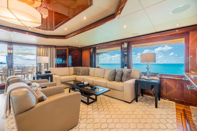 Slide: The Image of Luxurious interior of 2011 Trinity Yachts CUSTOM with ocean view. - 29