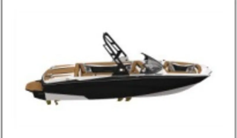 Slide: The Image of 2023 Axis A225 boat with black and white exterior. - 19