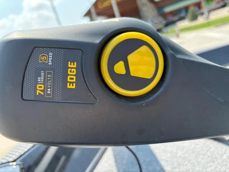 Slide: The Image of Close-up of 2023 Ranger RT178 boat control panel with Edge 70 thrust motor. - 6