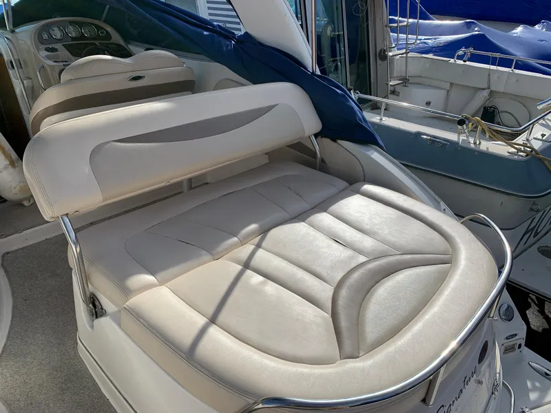 Slide: The Image of 2006 Chaparral 276 Signature boat interior with cushioned seating. - 4