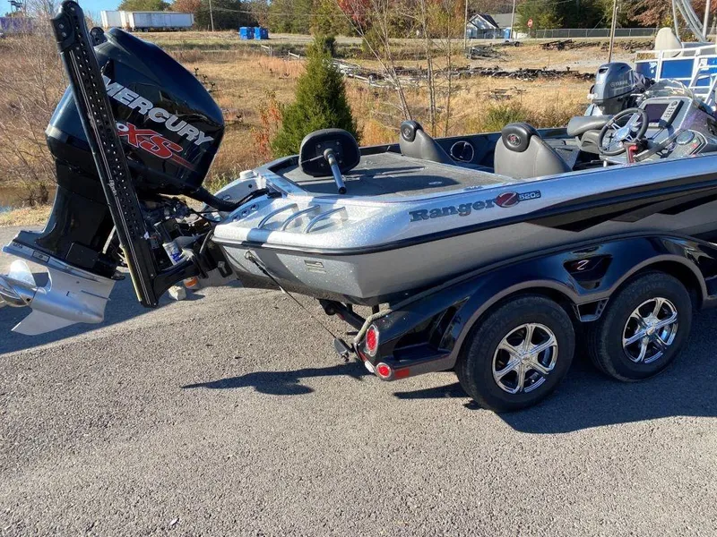 Slide: The Image of 2014 Ranger Z520C boat with Mercury engine on a trailer. - 22