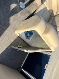 Slide: The Image of 2019 Godfrey 259CBD boat interior storage compartment. - 11