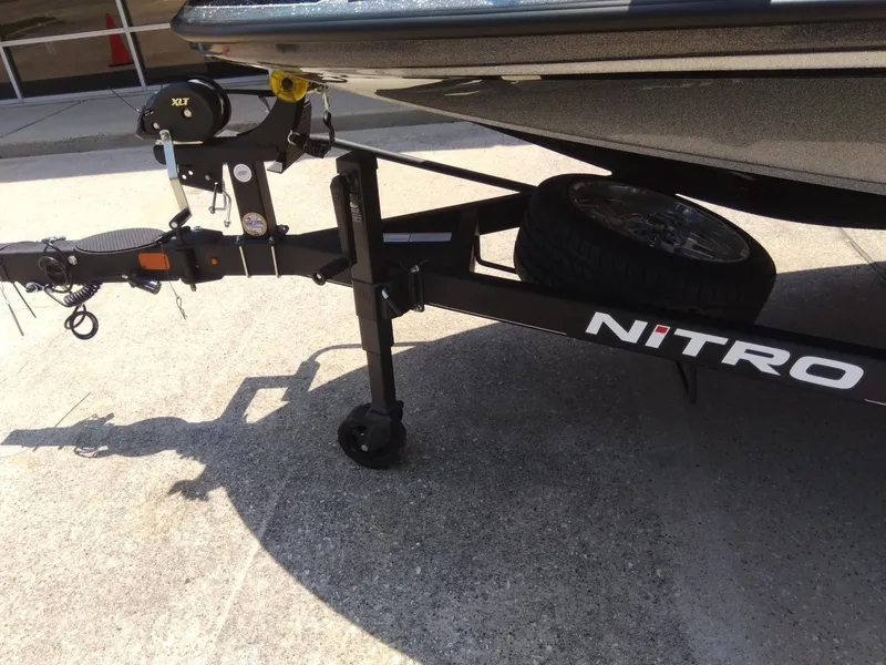 Slide: The Image of 2023 Nitro Z20 Pro boat trailer with spare tire and hitch. - 9
