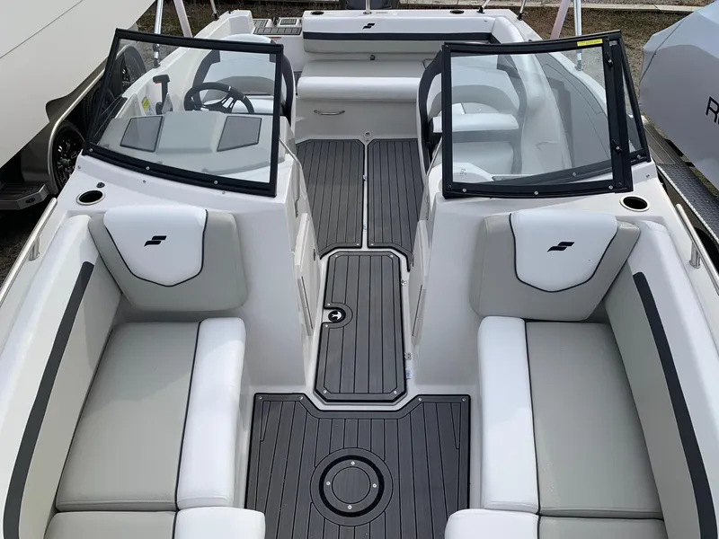 Slide: The Image of 2026 Starcraft SVX 190 boat interior with sleek seating and modern design. - 15