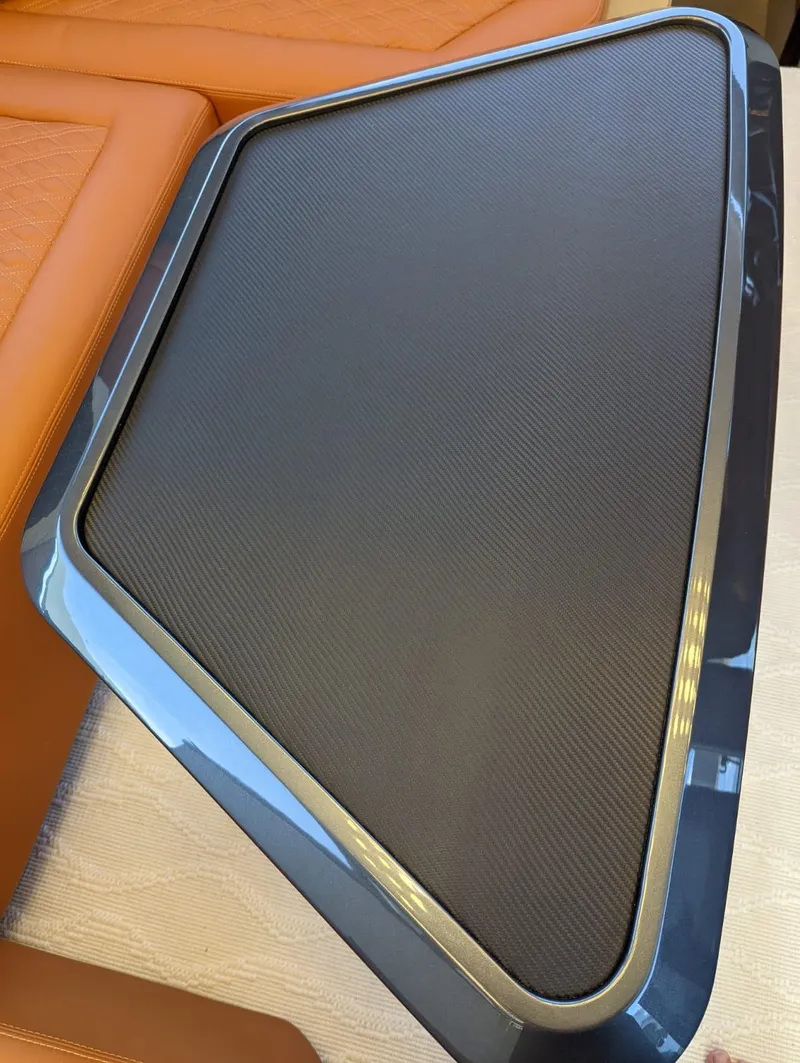 Slide: The Image of Astondoa 677 Coupe 2023 interior detail with sleek, modern design and luxurious materials. - 24
