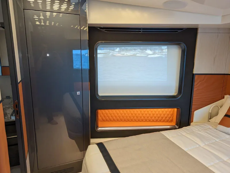 Slide: The Image of Luxurious interior of 2023 Astondoa 677 Coupe yacht with modern design and elegant finishes. - 43