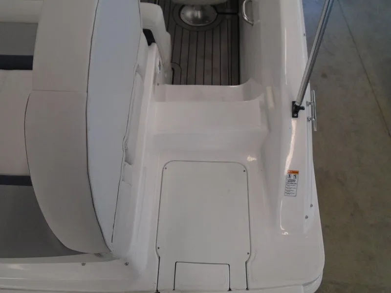 Slide: The Image of 2023 Hurricane SunDeck Sport 188 IO boat interior seating and deck area. - 22
