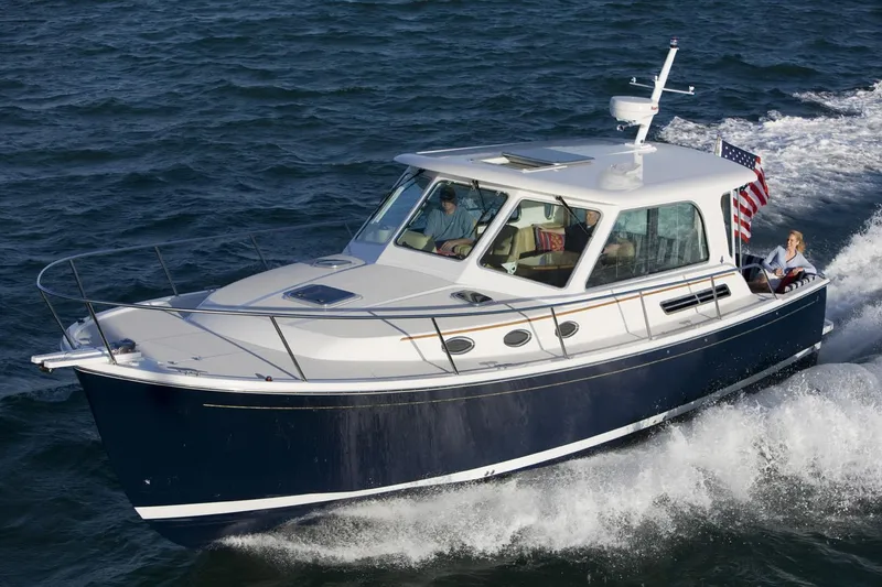 Slide: The Image of 2024 Back Cove 372 cruising on open water. - 2