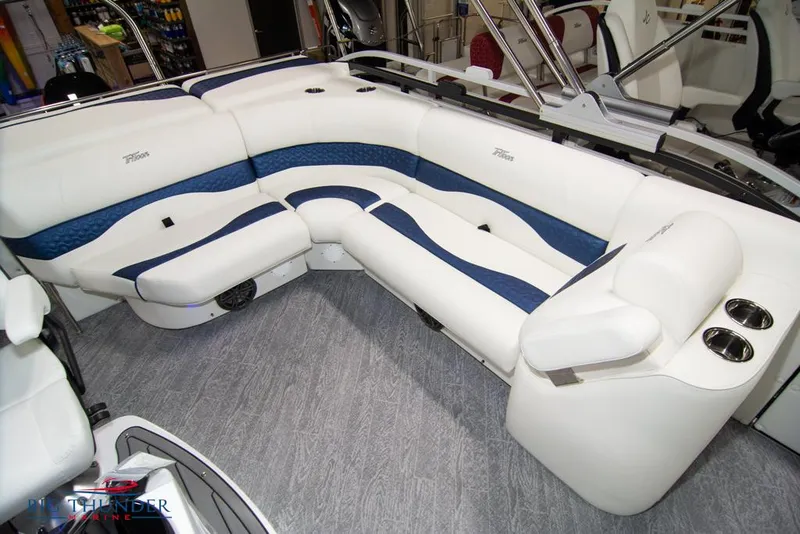 Slide: The Image of Luxurious seating area of the 2022 JC NEPTOON 25 TT SPORT boat. - 39