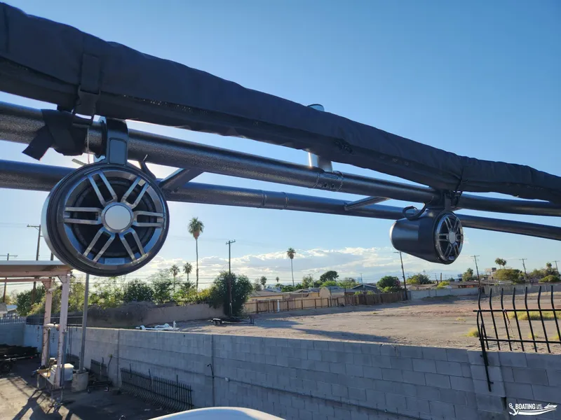 Slide: The Image of 2023 Crest Caribbean RS 250 SLS boat speakers on a sunny day. - 14