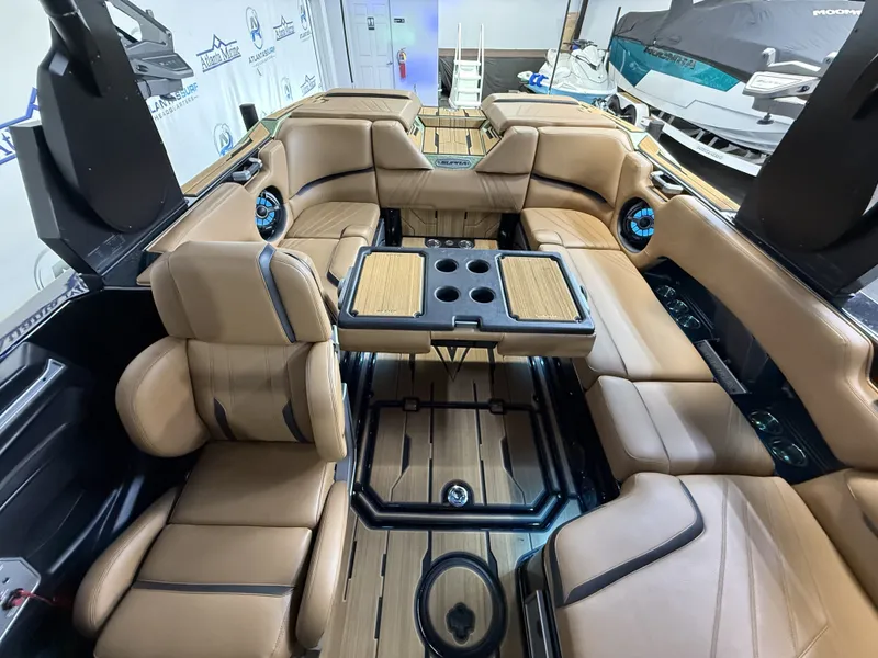 Slide: The Image of Interior of 2023 Supra SA 550 with luxurious leather seating. - 40